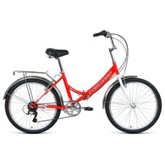 Велосипед FORWARD VALENCIA 24 2.0 (24" 6 ск. рост 16" скл.) 2020-2021, красный/серый, RBKW1C246003