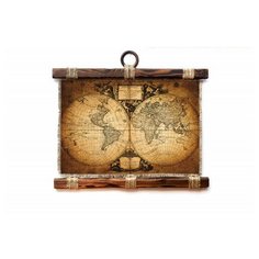 Панно Универсальный свиток Старая карта А3 гориз.