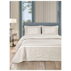 Покрывало жаккард "KARNA" AVRA 240x260 (50x70)*2 ; Кофейный размер Евро