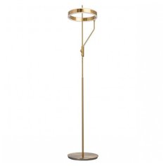 Торшер DeMarkt, 2х12W, латунь, размеры (мм)-310x1530, 4500К, плафон - белый
