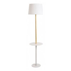 Торшер с полкой Arte Lamp, 1х60W, белый, размеры (мм)-450х1590, плафон - белый