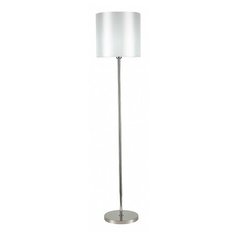 Торшер EVOLUCE, 1х40W, никель, размеры (мм)-320x1480, плафон - белый