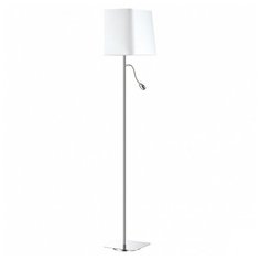 Торшер с подсветкой Odeon Light, 2х60W, хром, размеры (мм)-375x1580, плафон - белый