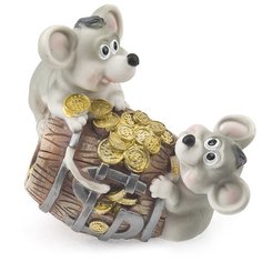 Копилка "Мышки на бочке", 13x8x12 см Monte Christmas