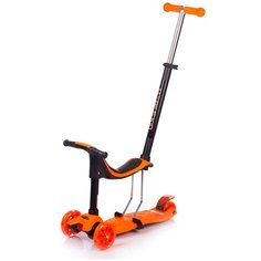 Самокат детский трансформер (кикборд) Mobile Kid Multico, оранжевый