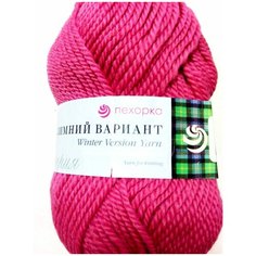 Пряжа , Пехорка, "ЗИМНИЙ ВАРИАНТ" , цвет 584 св. амарант- 1 КГ.(10 мотков по 100 гр.)