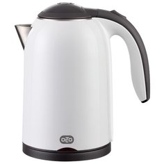 Чайник OLTO КЕ-1721 белый, 1,7 л, 2000 Вт, двойные стенки, корпус - пластик/металл
