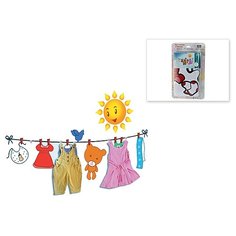 Набор крючков настенных с декоративной наклейкой "Детство", 150x60 см (5 штук) ENS