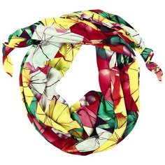 Двойной шарф-долька Оланж Ассорти серия Сингапур с узелками