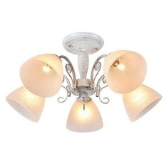 Люстра на штанге Escada, 5х60W, золото, размеры (мм)-600x270, плафон - белый