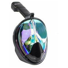 Полнолицевая маска для снорклинга, затемненная с принтом, L/XL Bradex
