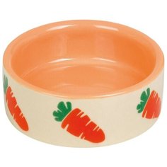 Миска керамическая для грызунов Nobby "Carrot", с рисунком, 55 мл