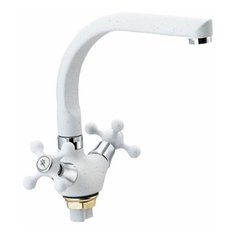E5408-8 Смеситель для кухни белый ЕККО