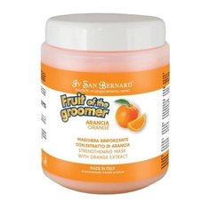 Маска Iv San Bernard Fruit of the Groomer Orange восстанавливающая с силиконом для кошек и собак со слабой выпадающей шерстью 1 л