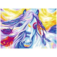 Картина по номерам "Навстречу ветру", 15x21 см Русская Живопись