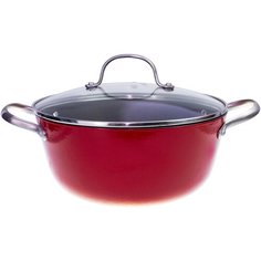 Кастрюля с крышкой чугунная CAST IRON, PROFFI KITCHEN PKT0107 с антипригарным покрытием 4,9 л