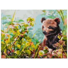 Картина по номерам "Любитель малины", 30x40 см Белоснежка