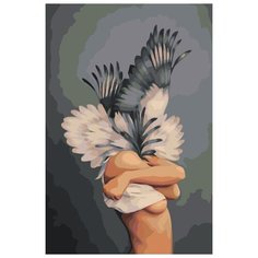 Картина по номерам "Девушка-птица", 40x60 см