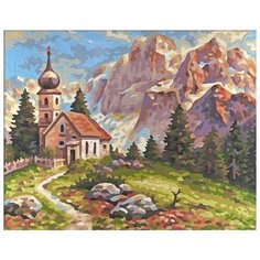 Картина по номерам "Церковь в Доломитах", 24x30 см Schipper
