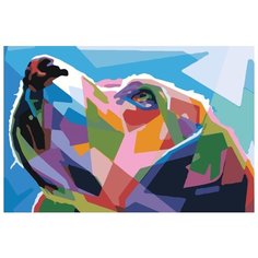 Картина по номерам "Геометрический пес", 40x60 см