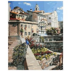 Картина по номерам Белоснежка "Изола-Белла на озере Лаго-Маджоре", 40x50 см