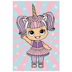 Картина по номерам Цветной (Premium) "Малышка единорожек", 20x30 см