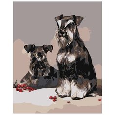 Картина по номерам Живопись по Номерам "Шнауцеры", 40x50 см