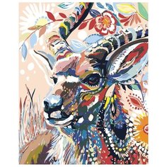 Картина по номерам Живопись по Номерам "Цветочная коза", 40x50 см