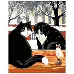 Картина по номерам Живопись по Номерам "Кошки у окошка", 40x50 см