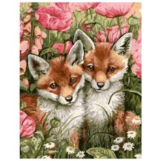 Картина по номерам Цветной "Лисята", 40x50 см