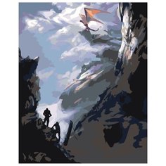 Картина по номерам Живопись по Номерам "Дракон на скале", 40x50 см