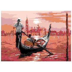 Картина по номерам Живопись по Номерам "Гондола на закате", 40x50 см