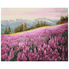 Картина по номерам Цветной "Розовое поле", 40x50 см
