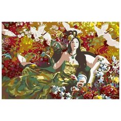 Картина по номерам Живопись по Номерам "Девушка и голуби", 40x60 см