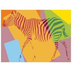 Картина по номерам Живопись по Номерам "Поп-арт зебра", 30x40 см
