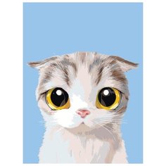 Картина по номерам Живопись по Номерам "Котенок Дымка", 30x40 см