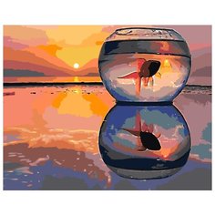 Картина по номерам Живопись по Номерам "Рыбка в аквариуме", 40x50 см