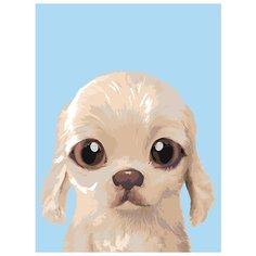 Картина по номерам Живопись по Номерам "Щенок Медок", 30x40 см