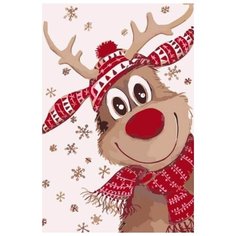 Картина по номерам Цветной (Premium) "Веселый олень", 20x30 см