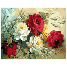 Картина по номерам Живопись по Номерам "Розы и ромашки", 40x50 см