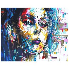 Картина по номерам Цветной "Девушка абстракция", 40x50 см