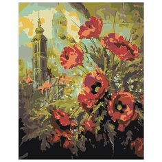 Картина по номерам Живопись по Номерам "Маки и собор", 40x50 см