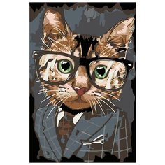 Картина по номерам Живопись по Номерам "Кот в костюме", 40x60 см