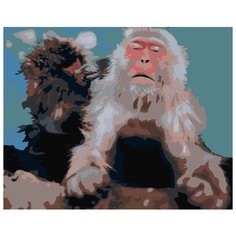 Картина по номерам Живопись по Номерам "Японские макаки", 40x50 см