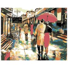 Картина по номерам Живопись по Номерам "Посадка на поезд", 40x50 см