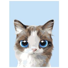 Картина по номерам Живопись по Номерам "Котенок Сильвер", 30x40 см