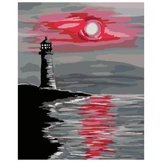 Картина по номерам Живопись по Номерам "Маяк под луной", 40x50 см