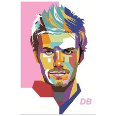 Картина по номерам Живопись по Номерам "Дэвид Бекхэм в стиле поп-арт", 40x60 см