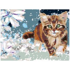 Картина по номерам Живопись по Номерам "Игривый котенок", 30x40 см