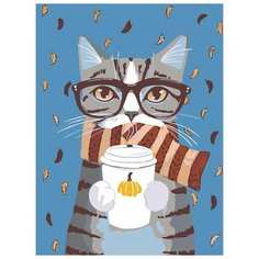 Картина по номерам Живопись по Номерам "Осенний котик", 30x40 см